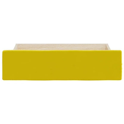 Bed Drawers 2 pcs Yellow Engineered Wood and Velvet