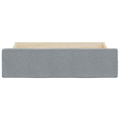 Bed Storage Drawers 2 pcs Light Grey Engineered Wood and Fabric