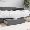 Bed Storage Drawers 2 pcs Dark Grey Engineered Wood and Fabric