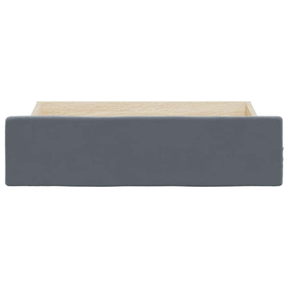 Bed Storage Drawers 2 pcs Dark Grey Engineered Wood and Velvet