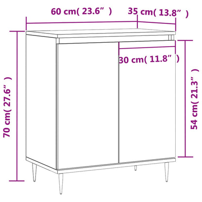 Sideboard White 60x35x70 cm Engineered Wood