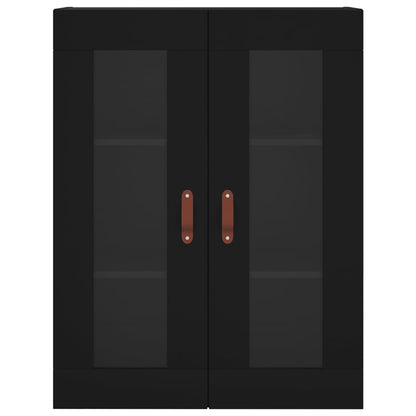 Wall Mounted Cabinet Black 69.5x34x90 cm