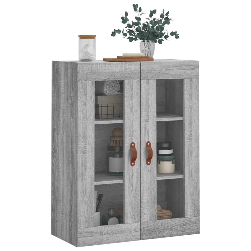 Wall Mounted Cabinet Grey Sonoma 69.5x34x90 cm