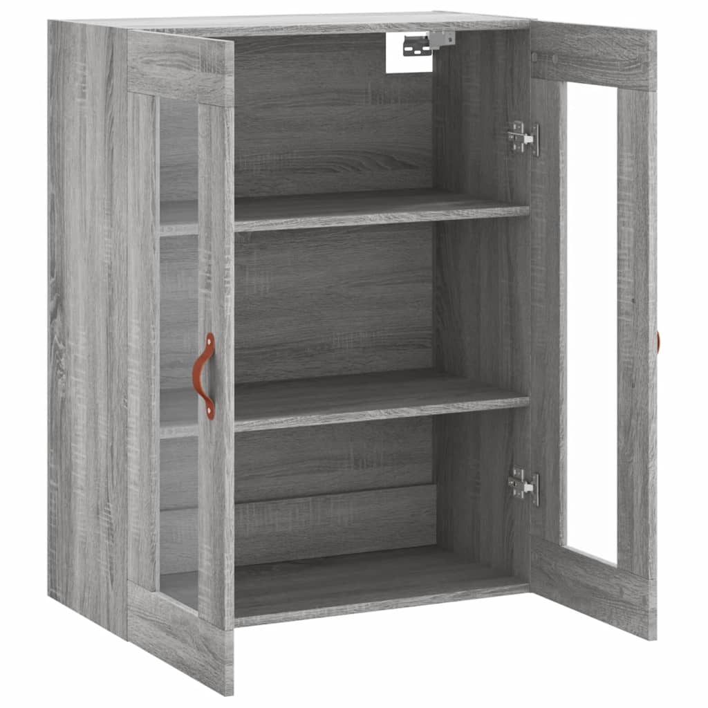 Wall Mounted Cabinet Grey Sonoma 69.5x34x90 cm