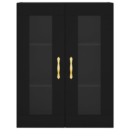 Wall Mounted Cabinet Black 69.5x34x90 cm