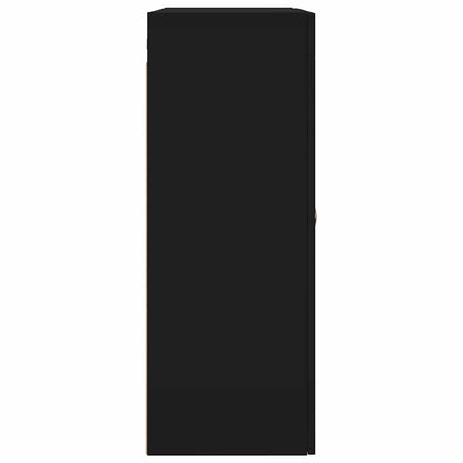 Wall Mounted Cabinet Black 69.5x34x90 cm