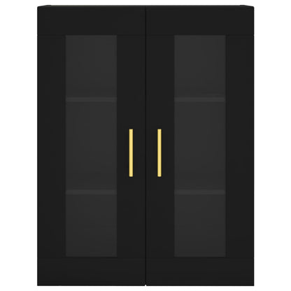 Wall Mounted Cabinet Black 69.5x34x90 cm