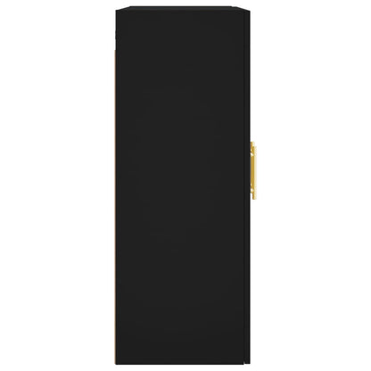 Wall Mounted Cabinet Black 69.5x34x90 cm