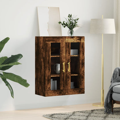 Wall Mounted Cabinet Smoked Oak 69.5x34x90 cm