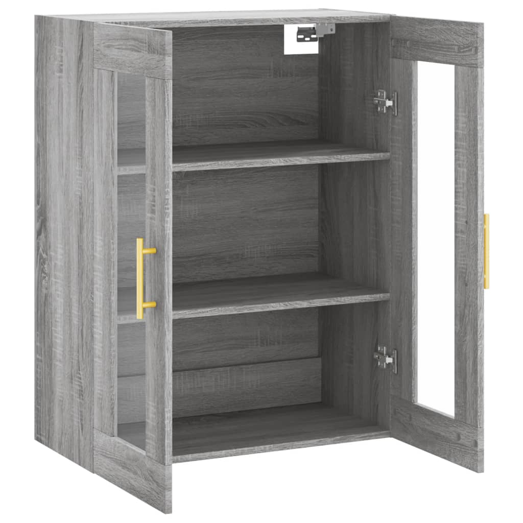 Wall Mounted Cabinet Grey Sonoma 69.5x34x90 cm