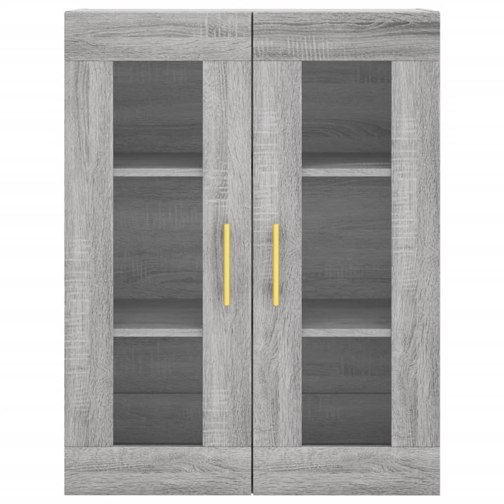 Wall Mounted Cabinet Grey Sonoma 69.5x34x90 cm