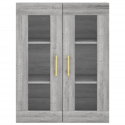 Wall Mounted Cabinet Grey Sonoma 69.5x34x90 cm