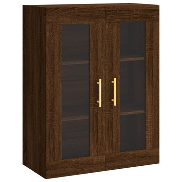 Wall Mounted Cabinet Brown Oak 69.5x34x90 cm