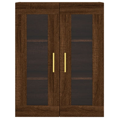 Wall Mounted Cabinet Brown Oak 69.5x34x90 cm