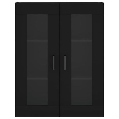 Wall Mounted Cabinet Black 69.5x34x90 cm