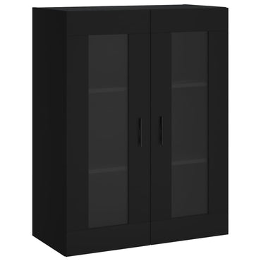 Wall Mounted Cabinet Black 69.5x34x90 cm