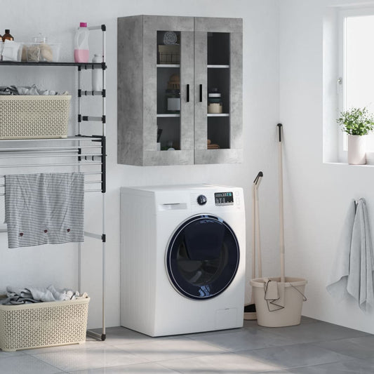 Wall Mounted Cabinet Concrete Grey 69.5x34x90 cm