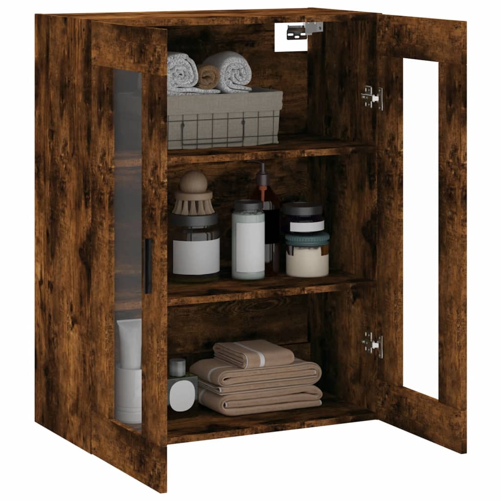 Wall Mounted Cabinet Smoked Oak 69.5x34x90 cm