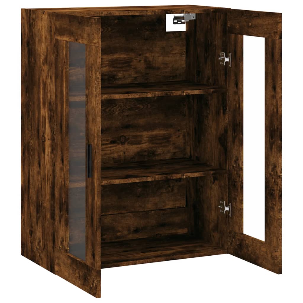 Wall Mounted Cabinet Smoked Oak 69.5x34x90 cm