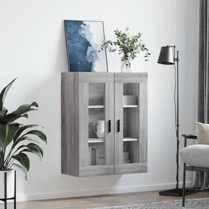 Wall Mounted Cabinet Grey Sonoma 69.5x34x90 cm