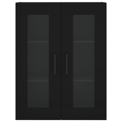 Wall Mounted Cabinet Black 69.5x34x90 cm