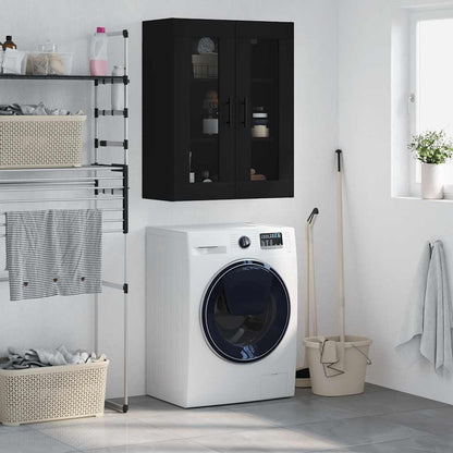 Wall Mounted Cabinet Black 69.5x34x90 cm