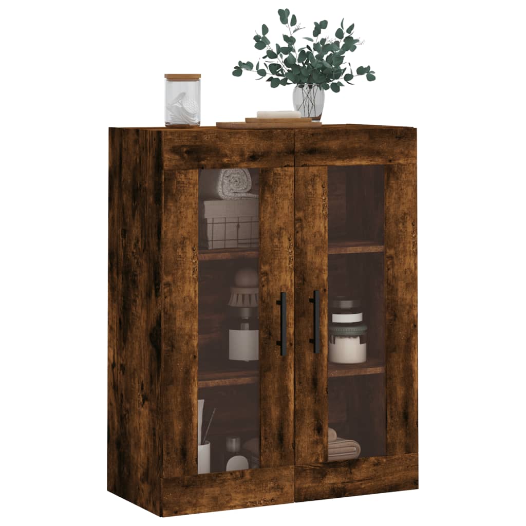 Wall Mounted Cabinet Smoked Oak 69.5x34x90 cm