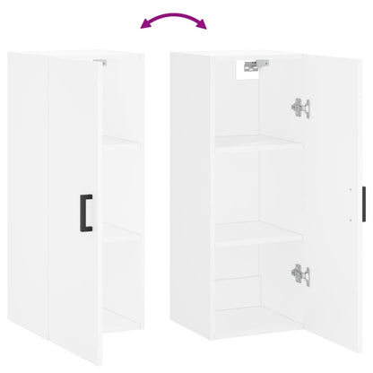 Wall Mounted Cabinet White 34.5x34x90 cm