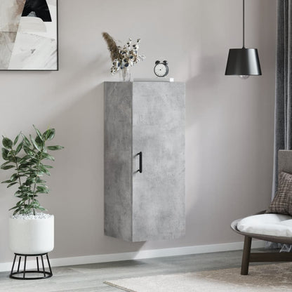 Wall Mounted Cabinet Concrete Grey 34.5x34x90 cm