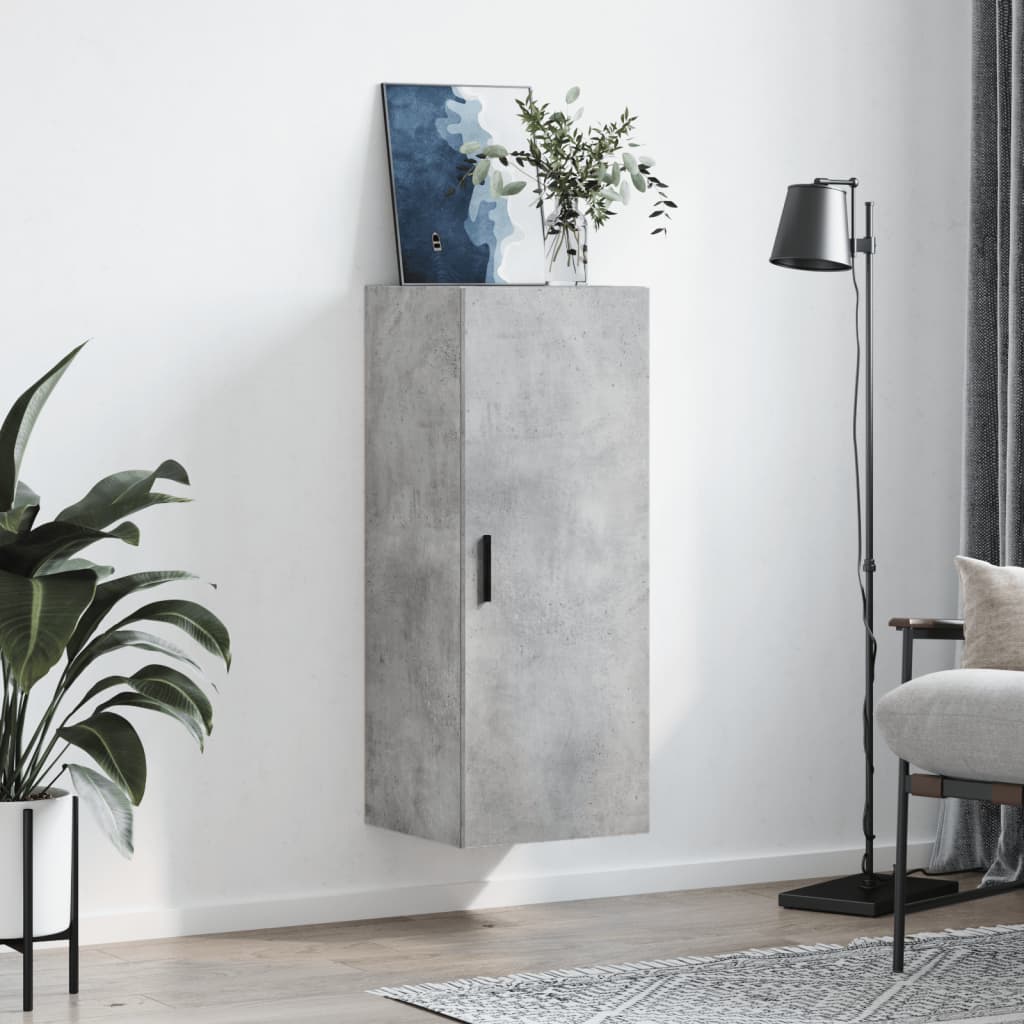 Wall Mounted Cabinet Concrete Grey 34.5x34x90 cm