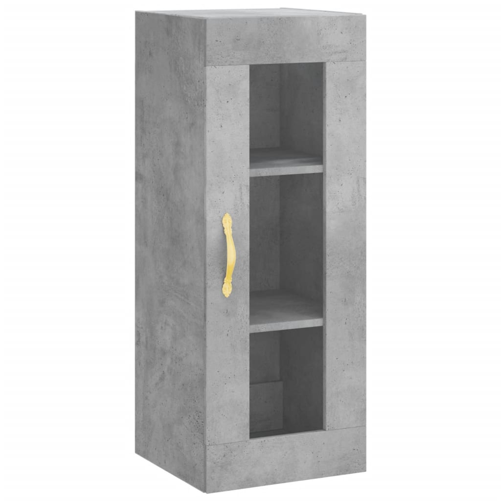 Wall Mounted Cabinet Concrete Grey 34.5x34x90 cm