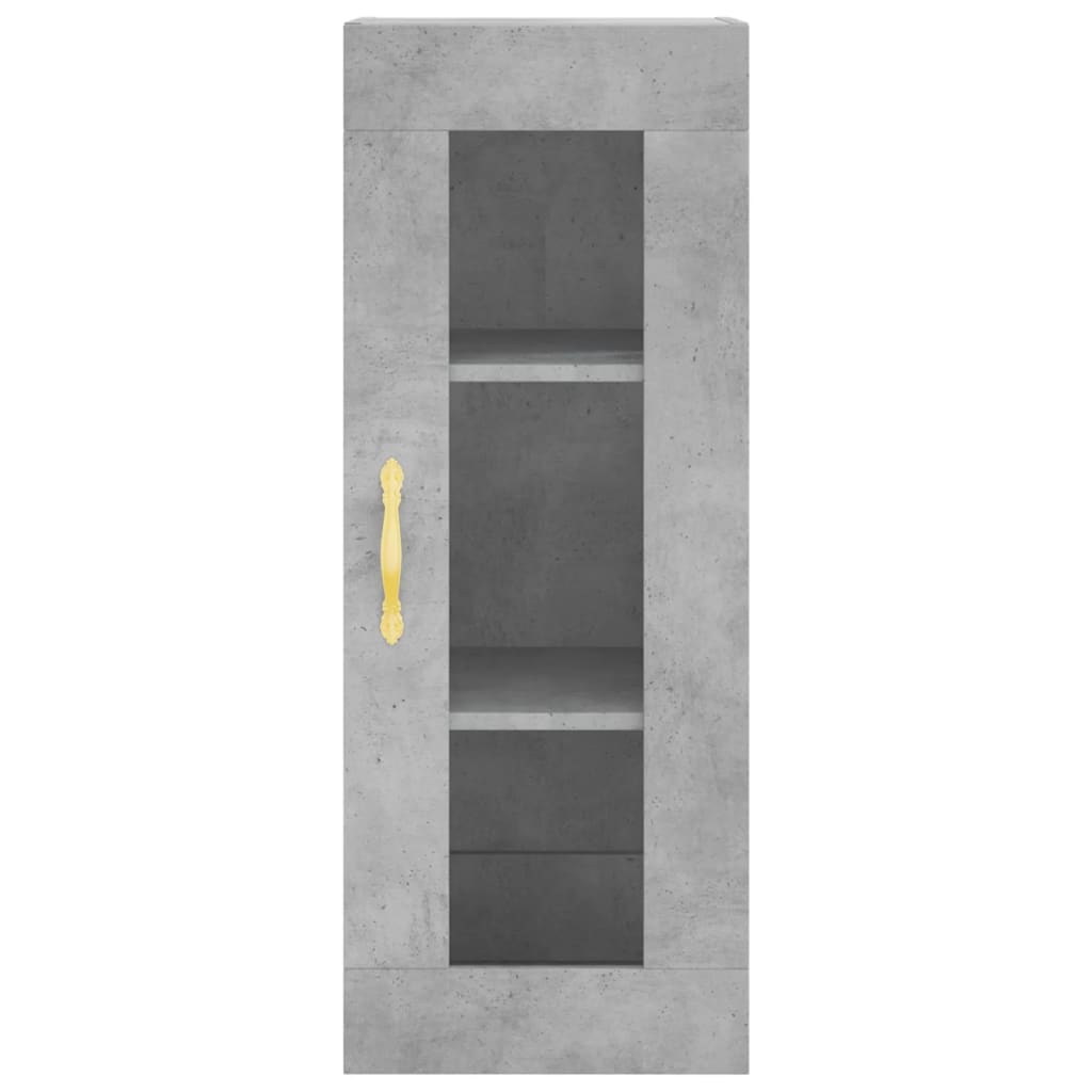 Wall Mounted Cabinet Concrete Grey 34.5x34x90 cm