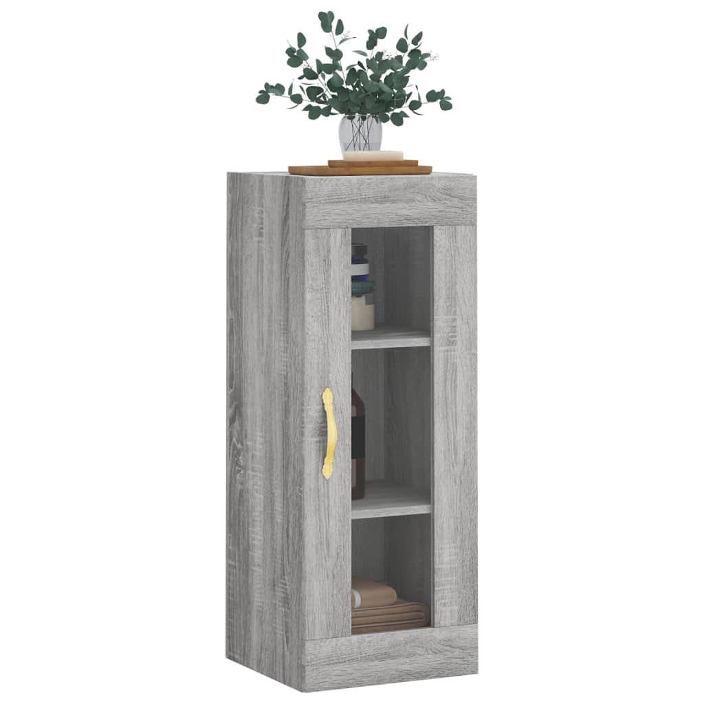 Wall Mounted Cabinet Grey Sonoma 34.5x34x90 cm