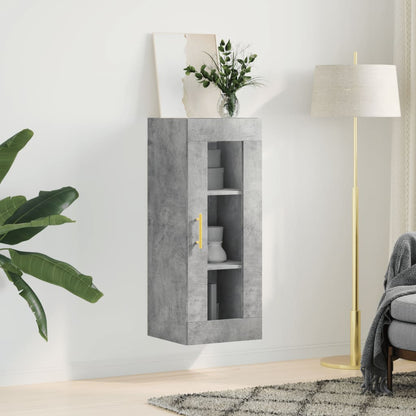 Wall Mounted Cabinet Concrete Grey 34.5x34x90 cm