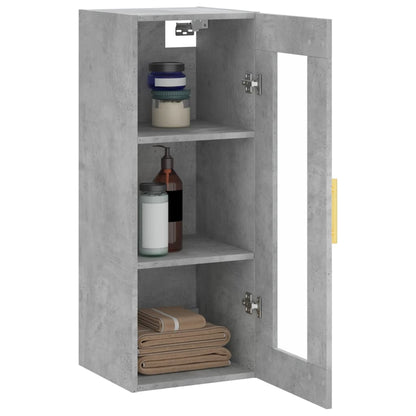 Wall Mounted Cabinet Concrete Grey 34.5x34x90 cm