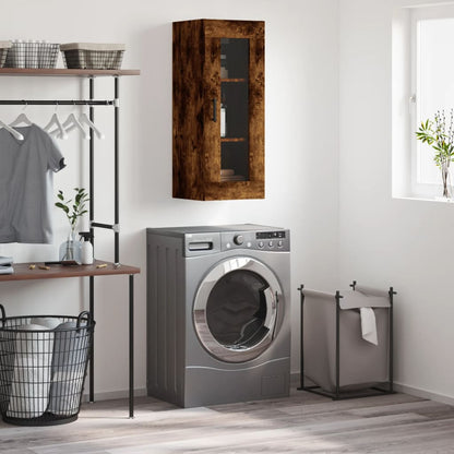 Wall Mounted Cabinet Smoked Oak 34.5x34x90 cm