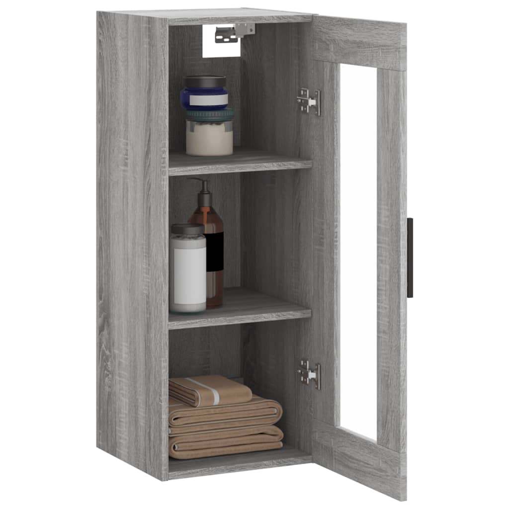 Wall Mounted Cabinet Grey Sonoma 34.5x34x90 cm