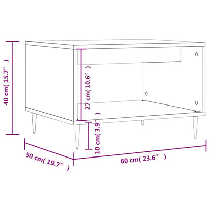 Coffee Table Sonoma Oak 60x50x40 cm Engineered Wood