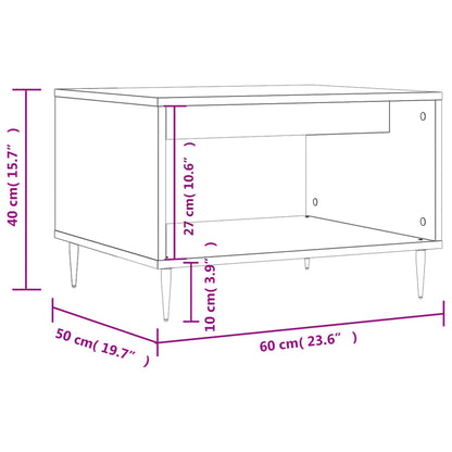 Coffee Table Grey Sonoma 60x50x40 cm Engineered Wood