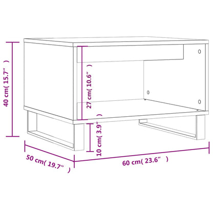 Coffee Table White 60x50x40 cm Engineered Wood