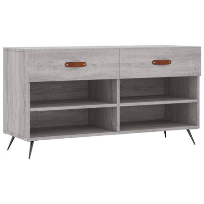 Shoe Bench Grey Sonoma 102x35x55 cm Engineered Wood