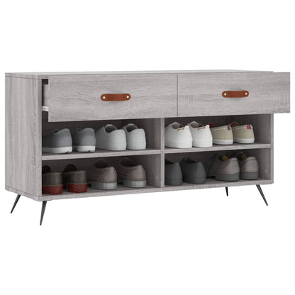 Shoe Bench Grey Sonoma 102x35x55 cm Engineered Wood