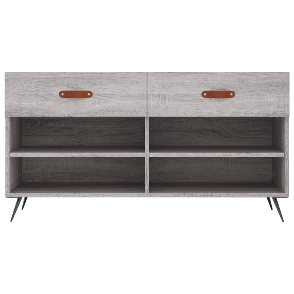 Shoe Bench Grey Sonoma 102x35x55 cm Engineered Wood