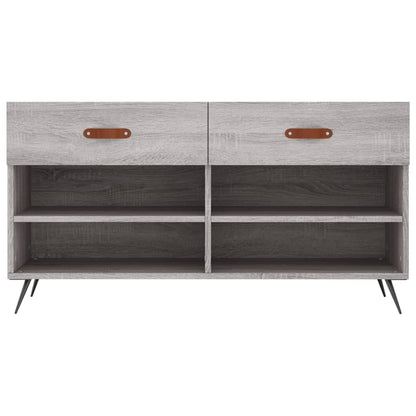Shoe Bench Grey Sonoma 102x35x55 cm Engineered Wood
