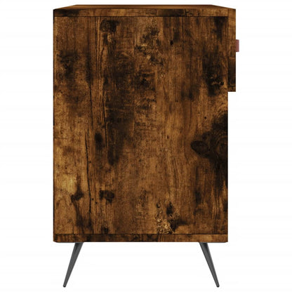 Shoe Bench Smoked Oak 102x35x55 cm Engineered Wood