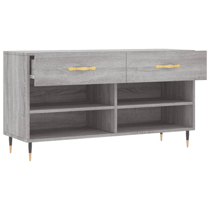 Shoe Bench Grey Sonoma 102x35x55 cm Engineered Wood