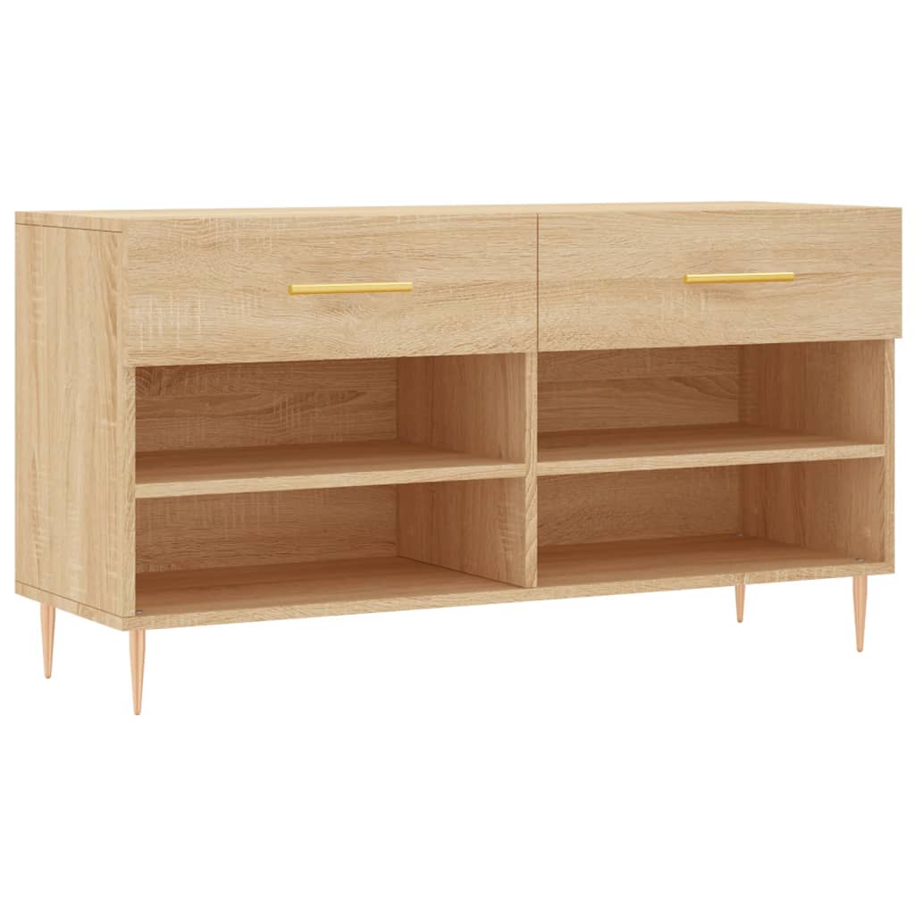 Shoe Bench Sonoma Oak 102x35x55 cm Engineered Wood