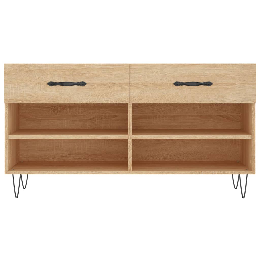 Shoe Bench Sonoma Oak 102x35x55 cm Engineered Wood