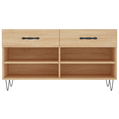 Shoe Bench Sonoma Oak 102x35x55 cm Engineered Wood
