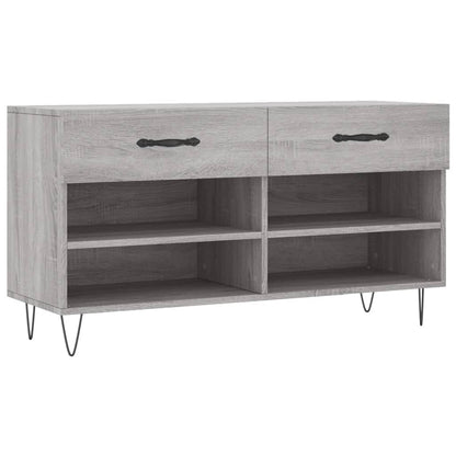 Shoe Bench Grey Sonoma 102x35x55 cm Engineered Wood